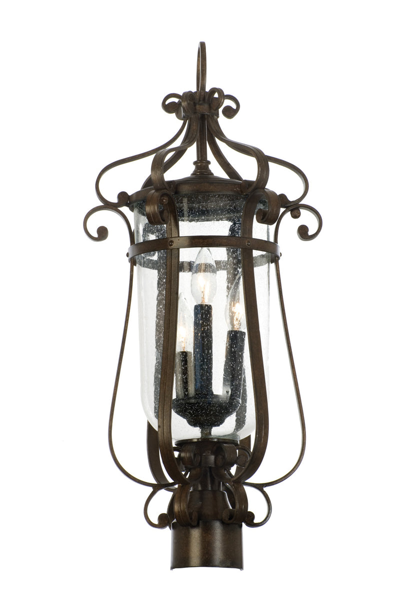 Kalco 9238BB Three Light Outdoor Post - Pier Mount, Burnished Bronze
