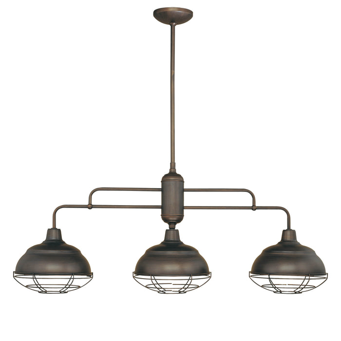 Millennium 5313-RBZ Three Light Island Pendant, Rubbed Bronze
