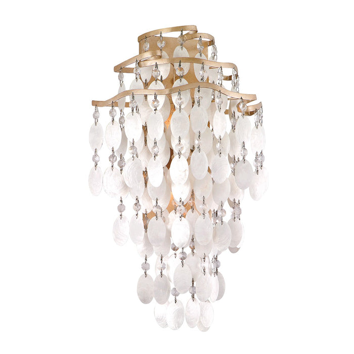 Corbett Lighting 109-12-CPL Two Light Wall Sconce, Champagne Leaf