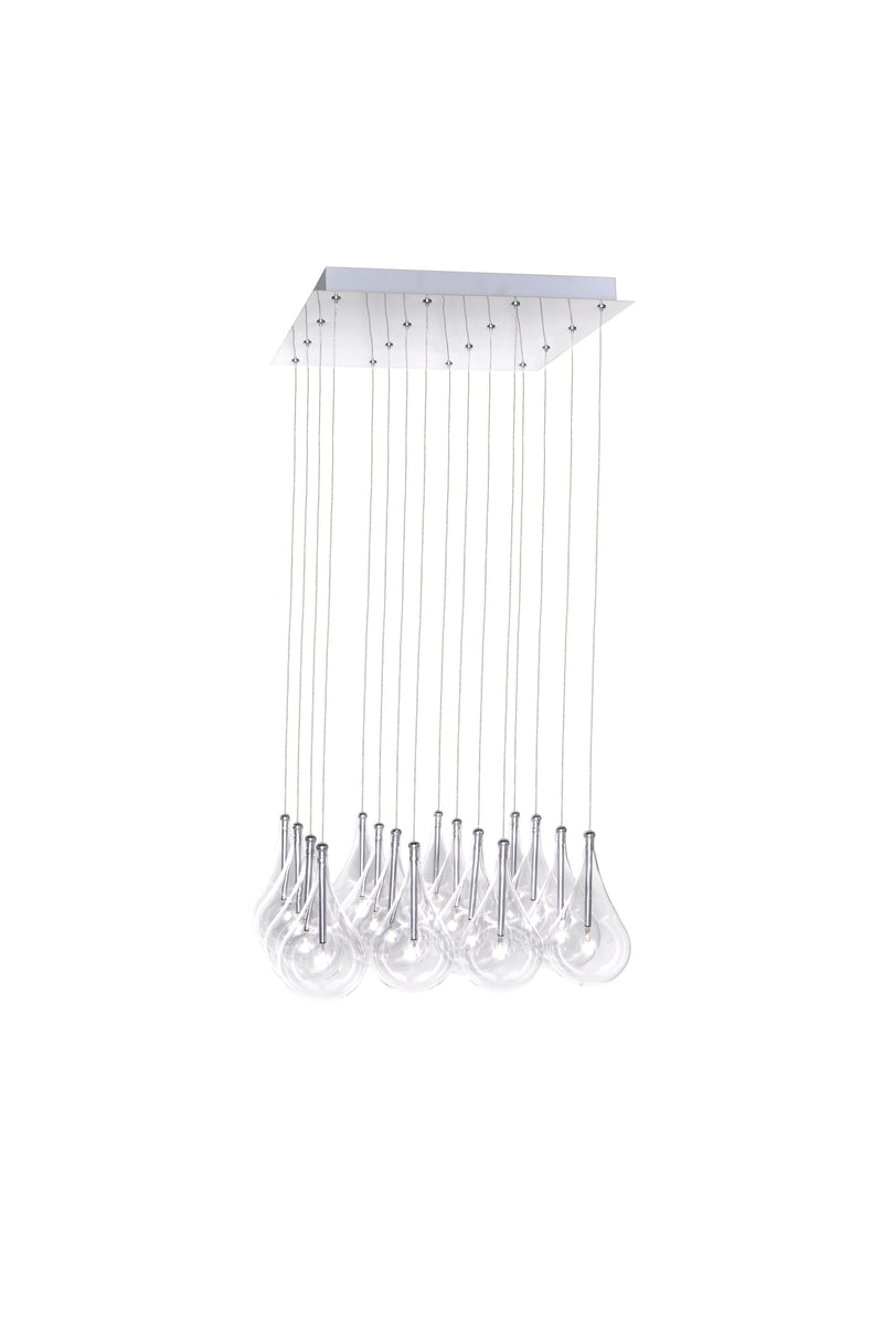 ET2 E20117-18 16 Light Pendant, Polished Chrome