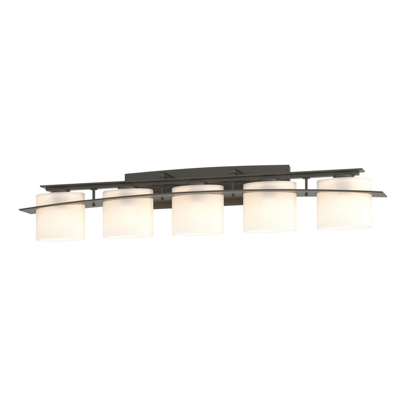 Hubbardton Forge 207525-SKT-07-GG0182 Five Light Wall Sconce, Dark Smoke