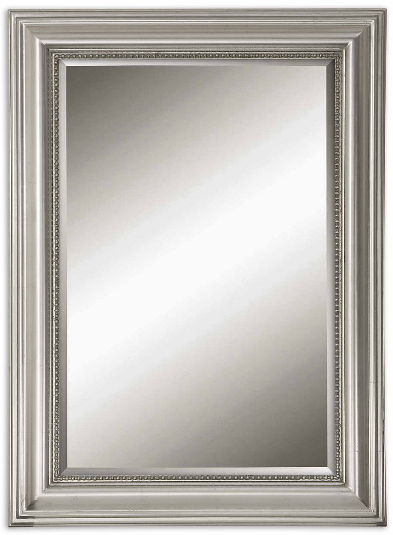 Uttermost 12005 B Mirror, Metallic Silver Leaf w/Light Gray Glaze