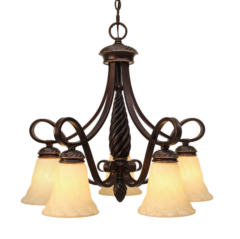 Golden 8106-D5 CDB Five Light Chandelier, Cordoban Bronze