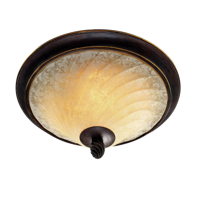 Golden 8106-FM CDB Two Light Flush Mount, Cordoban Bronze