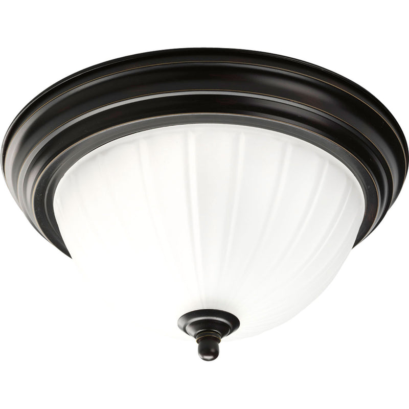 Progress Lighting P3816-20 One Light Flush Mount, Antique Bronze