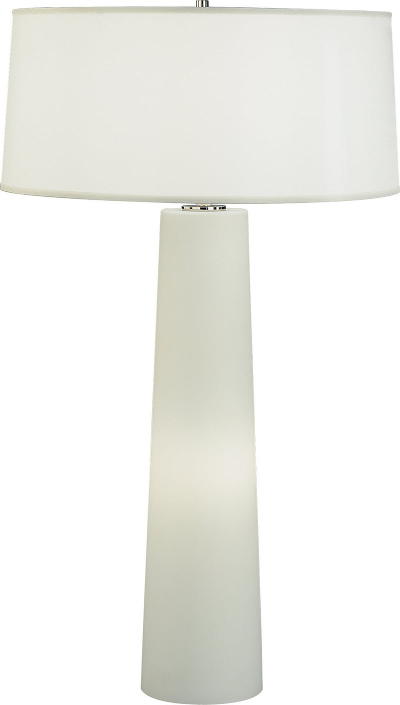 Robert Abbey 1578W Two Light Table Lamp, Frosted White Cased Glass w/Night Light
