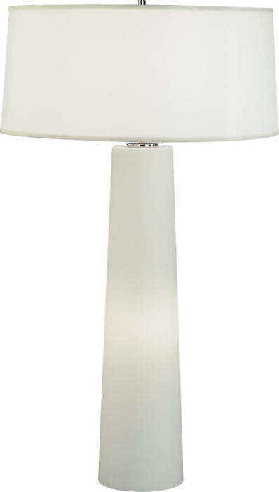 Robert Abbey 1578W Two Light Table Lamp, Frosted White Cased Glass w/Night Light