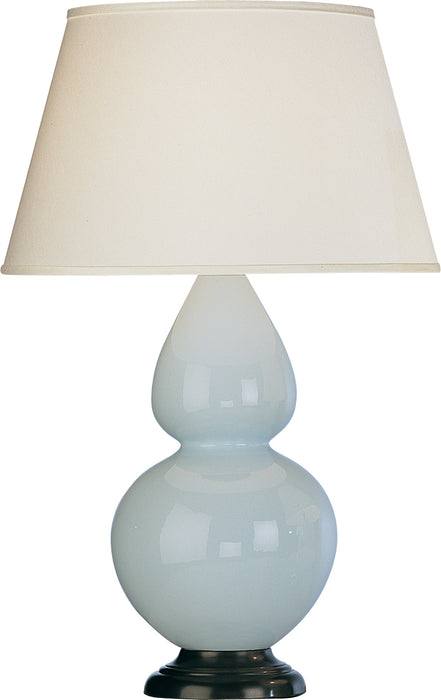 Robert Abbey 1646X One Light Table Lamp, Baby Blue Glazed Ceramic w/Deep Patina Bronzeed