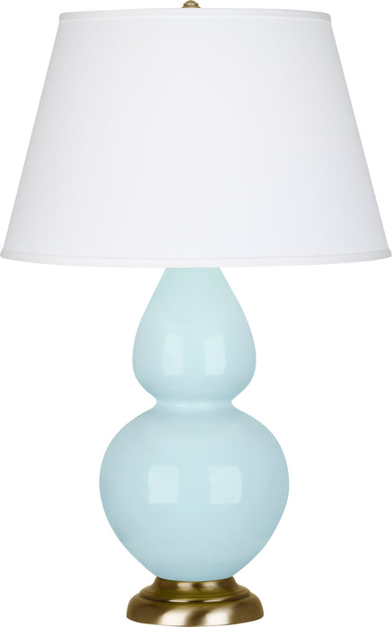 Robert Abbey 1666X One Light Table Lamp, Baby Blue Glazed Ceramic w/Antique Natural Brassed