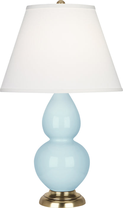 Robert Abbey 1689X One Light Accent Lamp, Baby Blue Glazed Ceramic w/Antique Natural Brassed