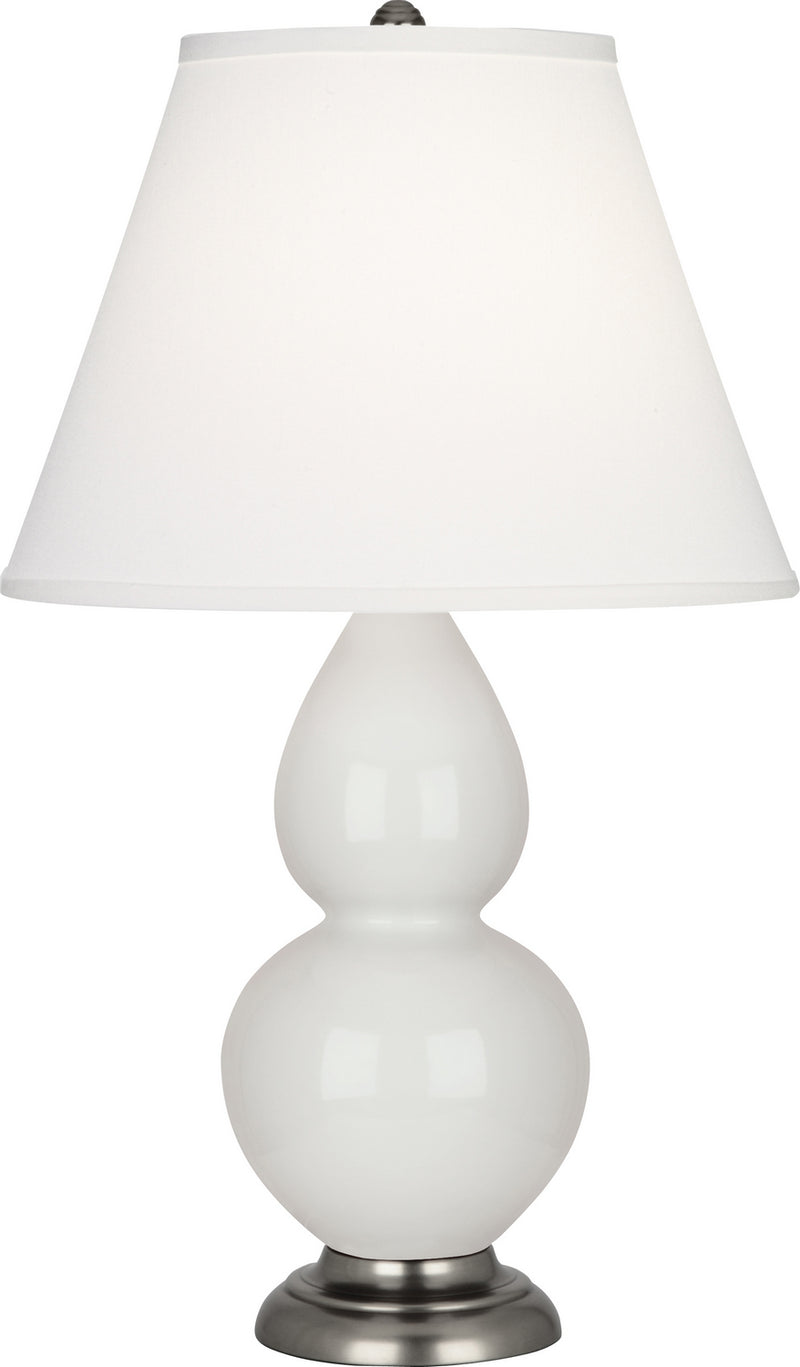Robert Abbey 1690X One Light Accent Lamp, Lily Glazed Ceramic w/Antique Silvered