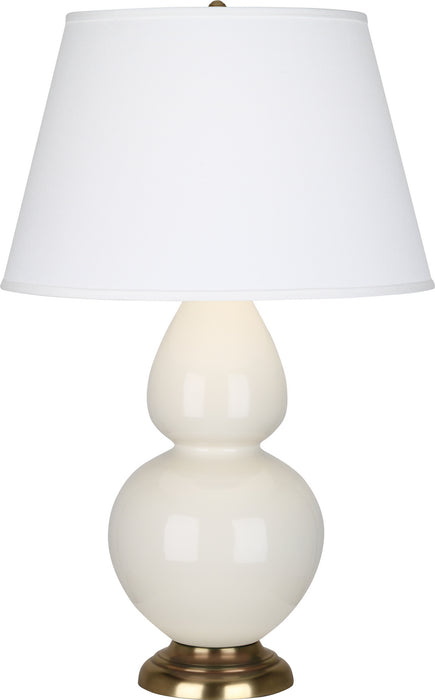 Robert Abbey 1754X One Light Table Lamp, Bone Glazed Ceramic w/Antique Natural Brassed