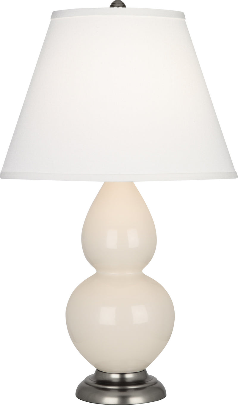 Robert Abbey 1776X One Light Accent Lamp, Bone Glazed Ceramic w/Antique Silvered