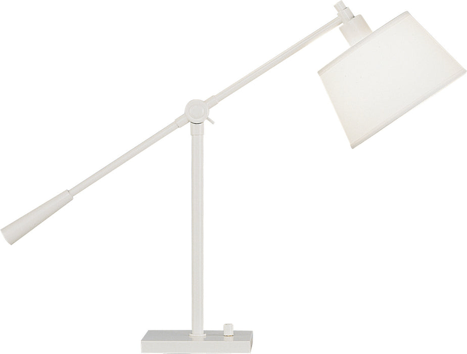 Robert Abbey 1803 One Light Table Lamp, Stardust White Powder Coat over Steel