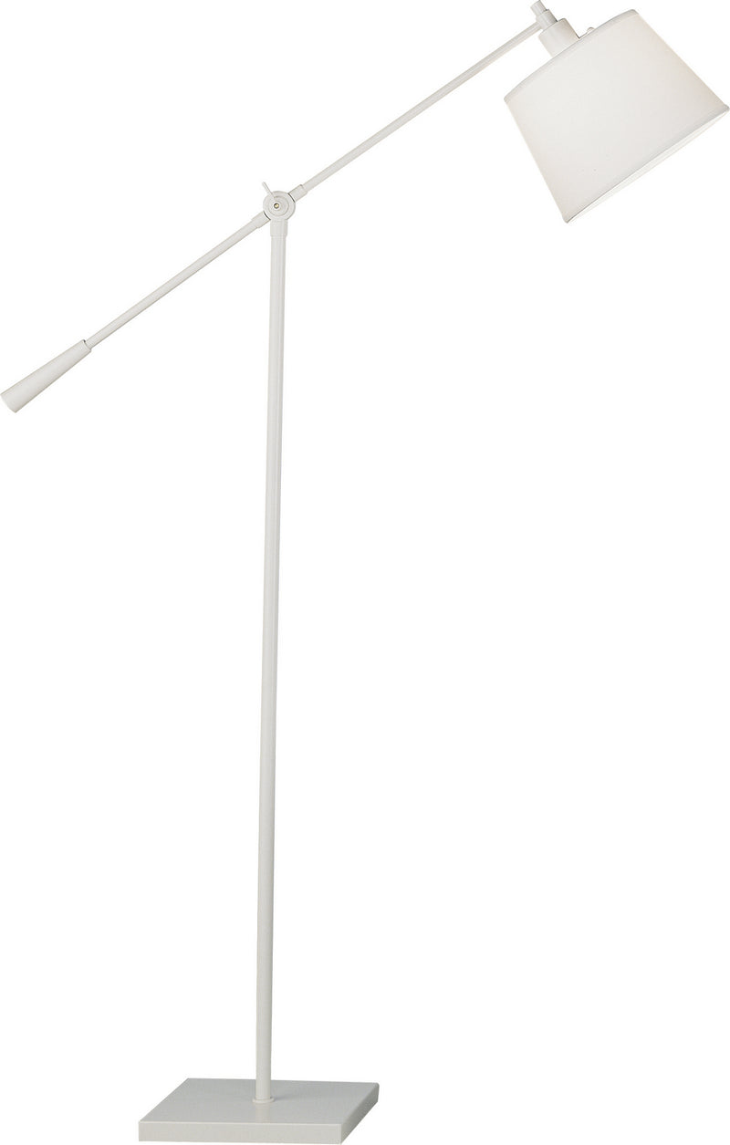 Robert Abbey 1804 One Light Floor Lamp, Stardust White Powder Coat over Steel