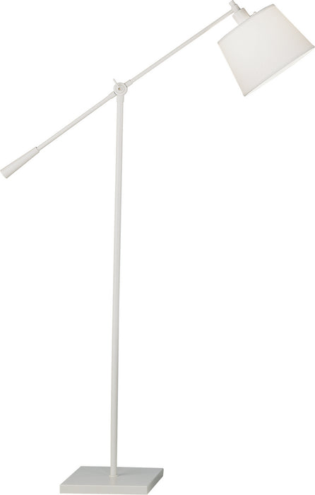 Robert Abbey 1804 One Light Floor Lamp, Stardust White Powder Coat over Steel