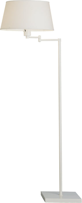 Robert Abbey 1805 One Light Floor Lamp, Stardust White Powder Coat over Steel