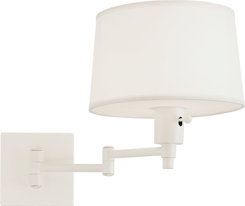 Robert Abbey 1806 One Light Wall Swinger, Stardust White Powder Coat over Steel