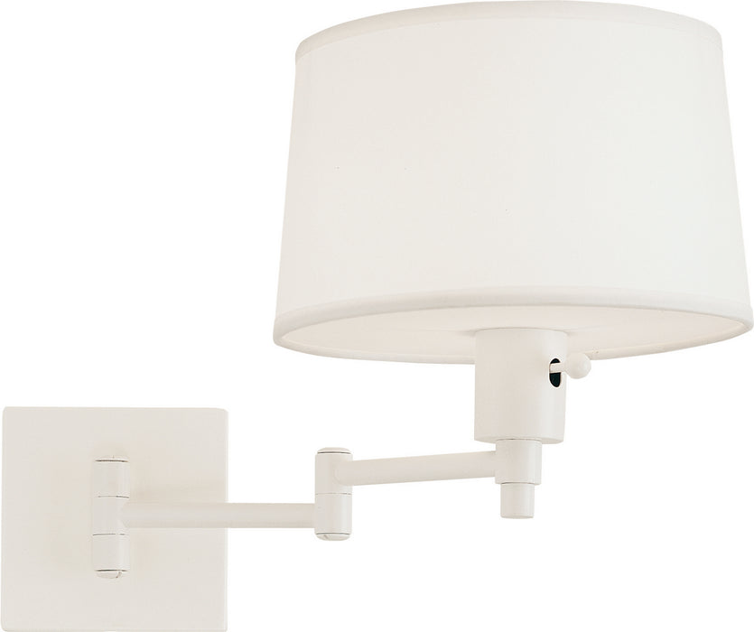 Robert Abbey 1806 One Light Wall Swinger, Stardust White Powder Coat over Steel