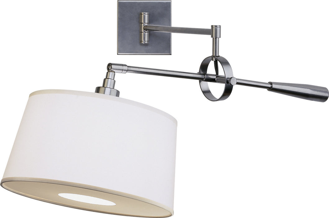Robert Abbey 1829 One Light Wall Swinger, Gunmetal Powder Coat over Steel