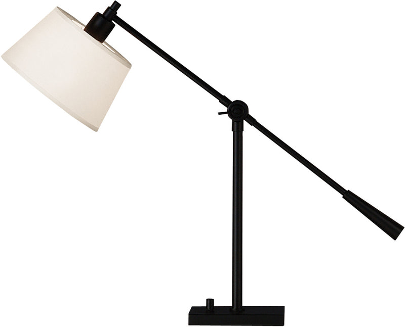 Robert Abbey 1833 One Light Table Lamp, Matte Black Powder Coat over Steel