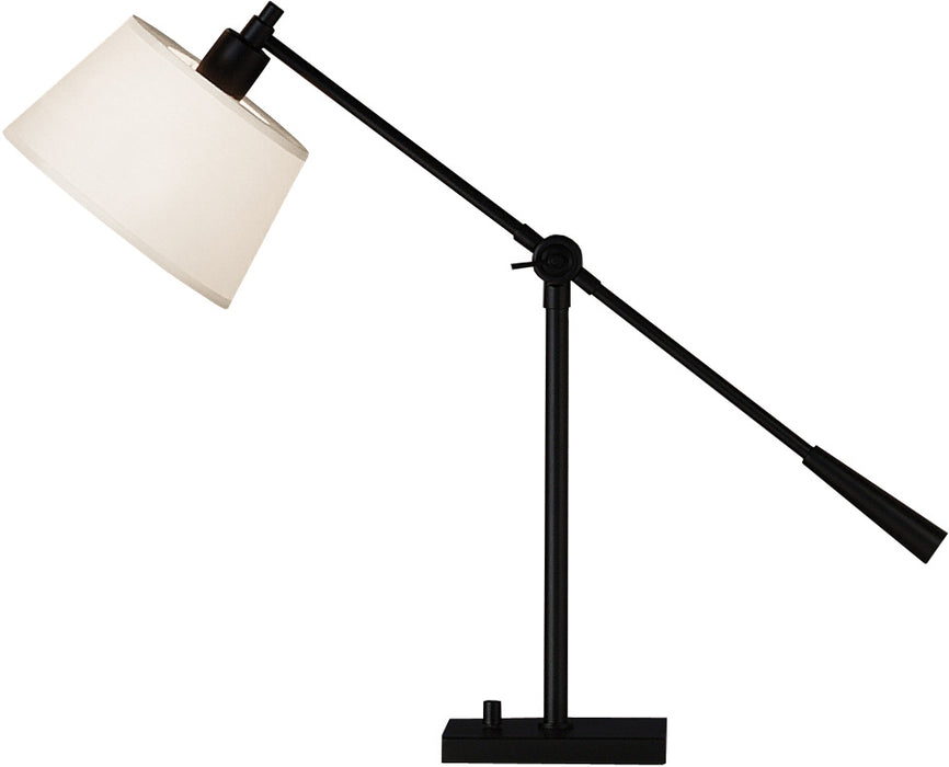 Robert Abbey 1833 One Light Table Lamp, Matte Black Powder Coat over Steel