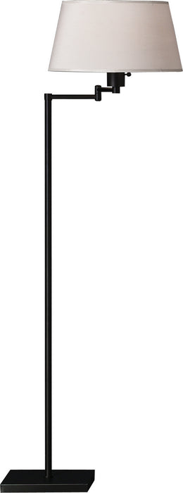 Robert Abbey 1835 One Light Floor Lamp, Matte Black Powder Coat over Steel