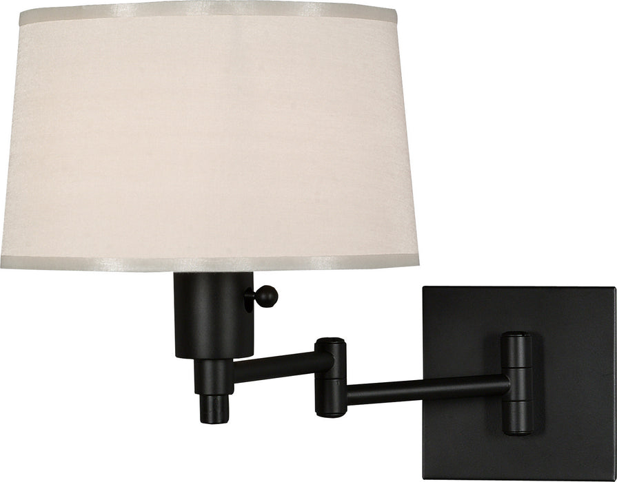 Robert Abbey 1836 One Light Wall Swinger, Matte Black Powder Coat over Steel