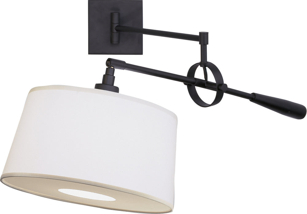 Robert Abbey 1839 One Light Wall Swinger, Matte Black Powder Coat over Steel