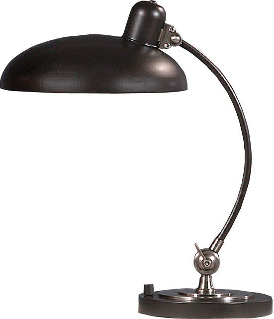 Robert Abbey 1840 One Light Table Lamp, Lead Bronze w/Ebonized Nickel