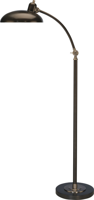 Robert Abbey 1847 One Light Floor Lamp, Lead Bronze w/Ebonized Nickel