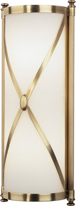 Robert Abbey 1986 Two Light Wall Sconce, Antique Brass