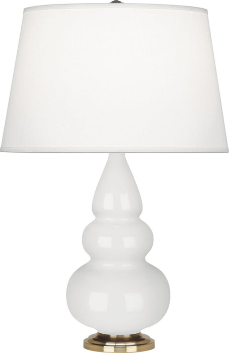 Robert Abbey 241X One Light Accent Lamp, Lily Glazed Ceramic w/Antique Natural Brassed