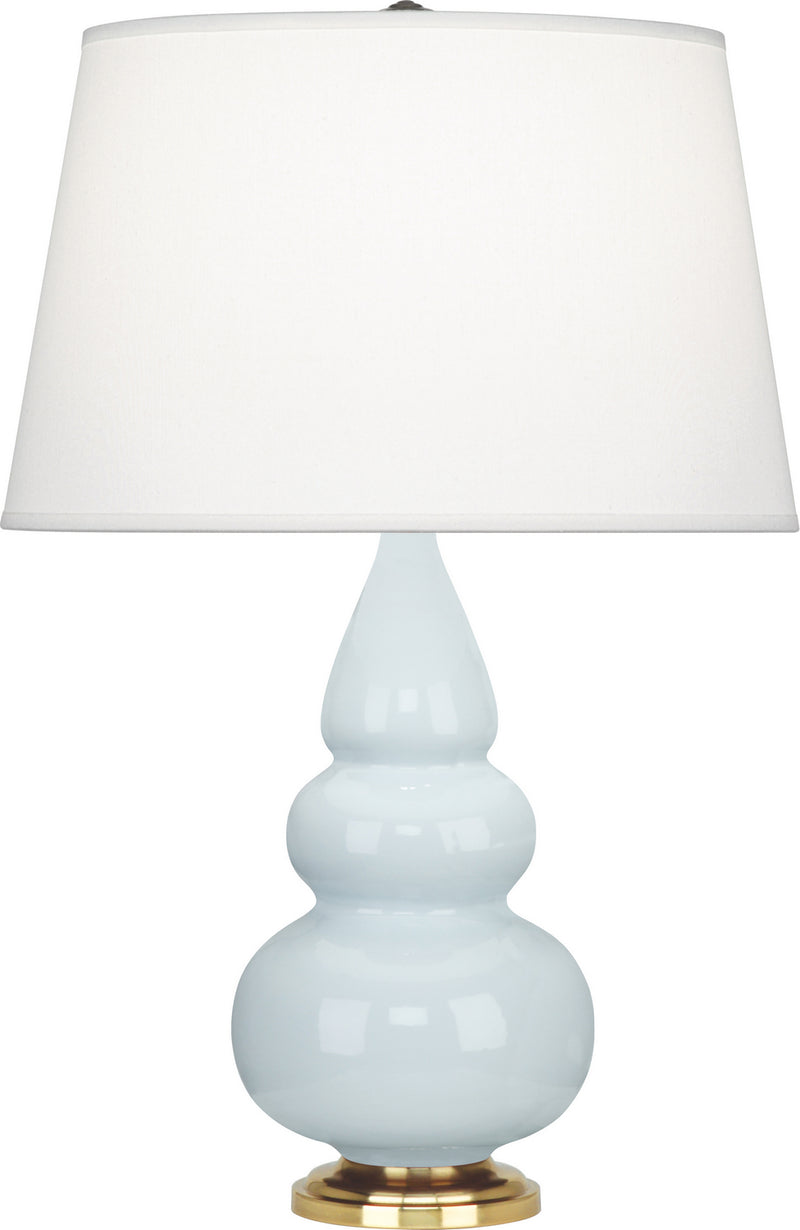 Robert Abbey 251X One Light Accent Lamp, Baby Blue Glazed Ceramic w/Antique Natural Brassed