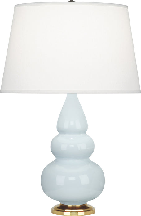 Robert Abbey 251X One Light Accent Lamp, Baby Blue Glazed Ceramic w/Antique Natural Brassed