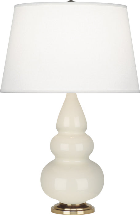 Robert Abbey 254X One Light Accent Lamp, Bone Glazed Ceramic w/Antique Natural Brassed