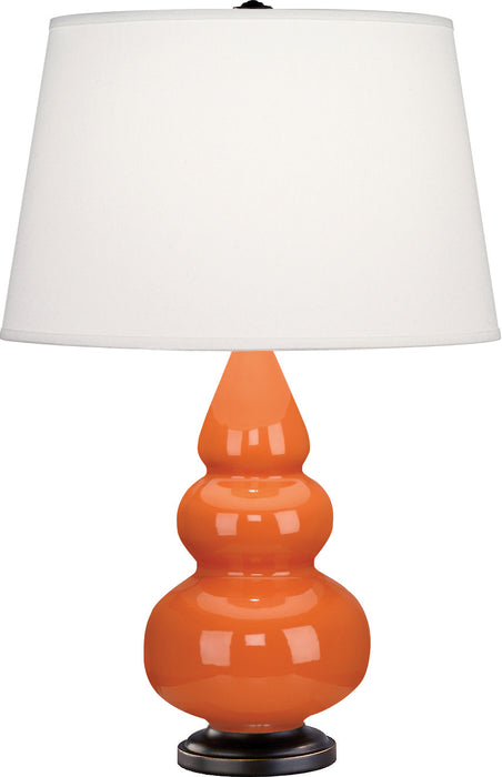 Robert Abbey 262X One Light Accent Lamp, Pumpkin Glazed Ceramic w/Deep Patina Bronzeed