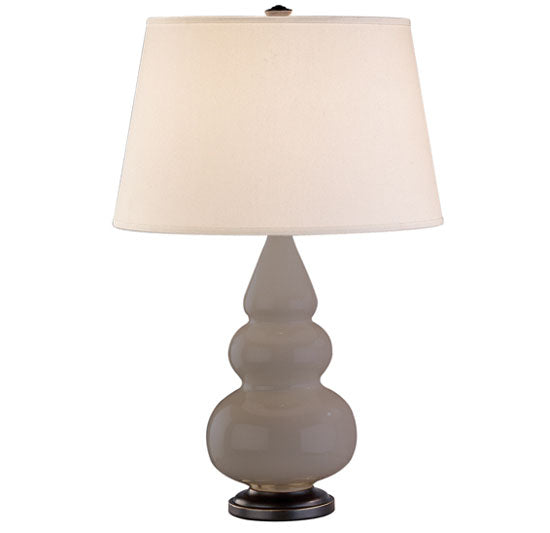 Robert Abbey 269X One Light Accent Lamp, Smoky Taupe Glazed Ceramic w/Deep Patina Bronzeed
