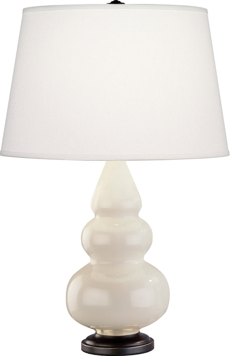 Robert Abbey 274X One Light Accent Lamp, Bone Glazed Ceramic w/Deep Patina Bronzeed