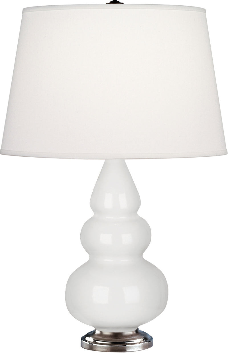 Robert Abbey 281X One Light Accent Lamp, Lily Glazed Ceramic w/Antique Silvered