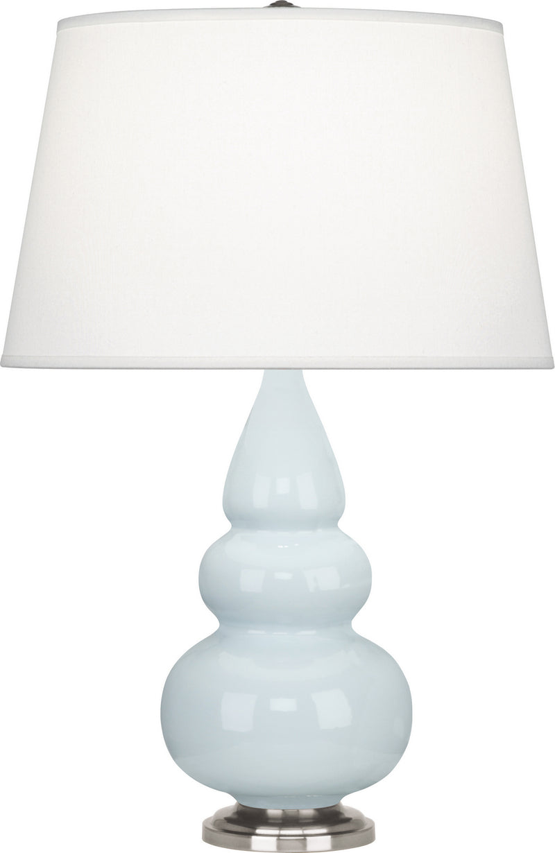 Robert Abbey 291X One Light Accent Lamp, Baby Blue Glazed Ceramic w/Antique Silvered