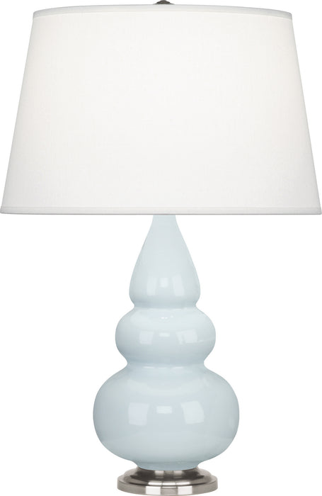 Robert Abbey 291X One Light Accent Lamp, Baby Blue Glazed Ceramic w/Antique Silvered