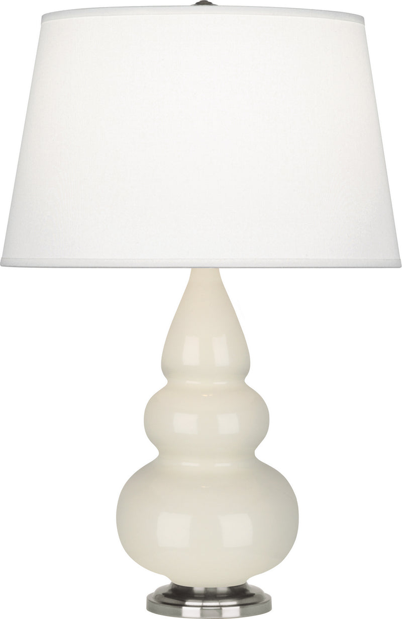 Robert Abbey 294X One Light Accent Lamp, Bone Glazed Ceramic w/Antique Silvered