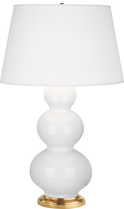 Robert Abbey 311X One Light Table Lamp, Lily Glazed Ceramic w/Antique Natural Brassed