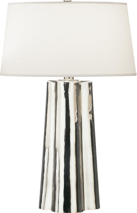 Robert Abbey 435 One Light Table Lamp, Silver Mercury Glass w/Polished Nickel
