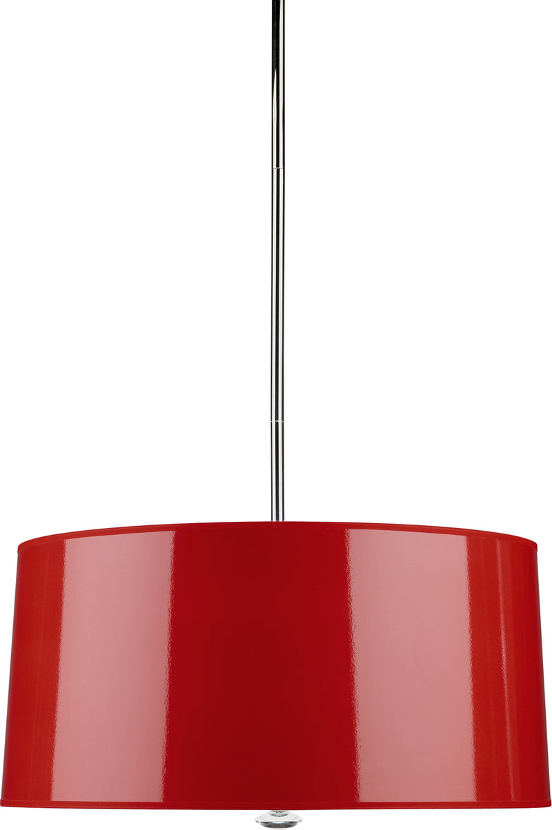 Robert Abbey R808 Three Light Pendant, Polished Nickel