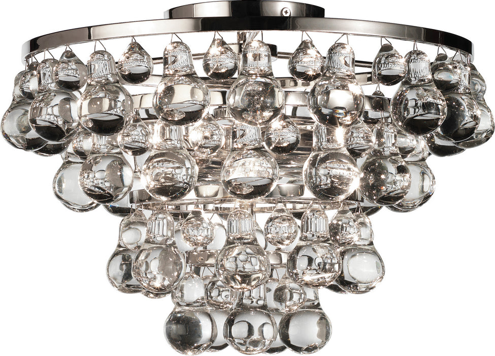 Robert Abbey S1002 Two Light Flushmount, Polished Nickel