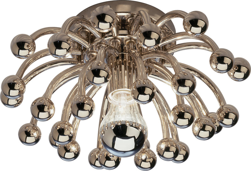 Robert Abbey S1305 One Light Flushmount, Polished Nickel