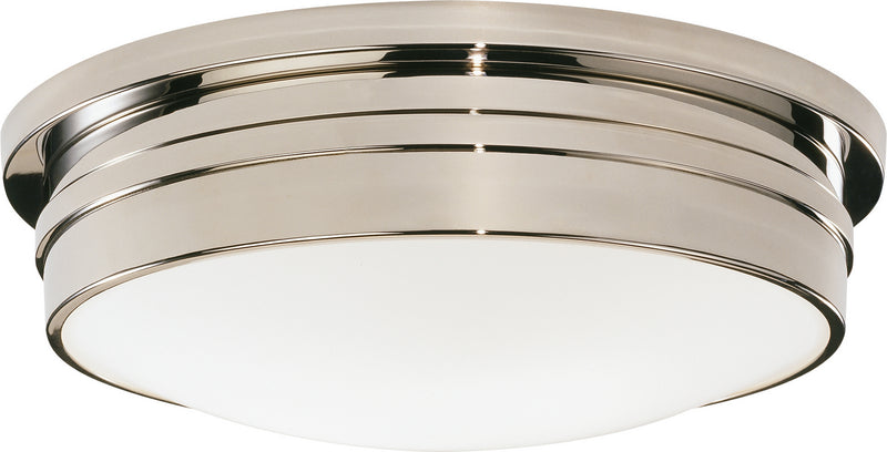 Robert Abbey S1317 Three Light Flushmount, Polished Nickel