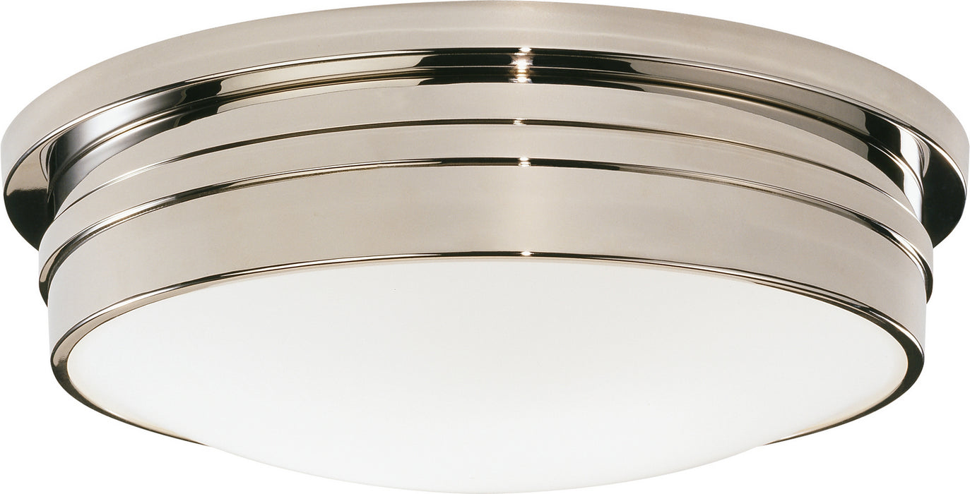 Robert Abbey S1317 Three Light Flushmount, Polished Nickel
